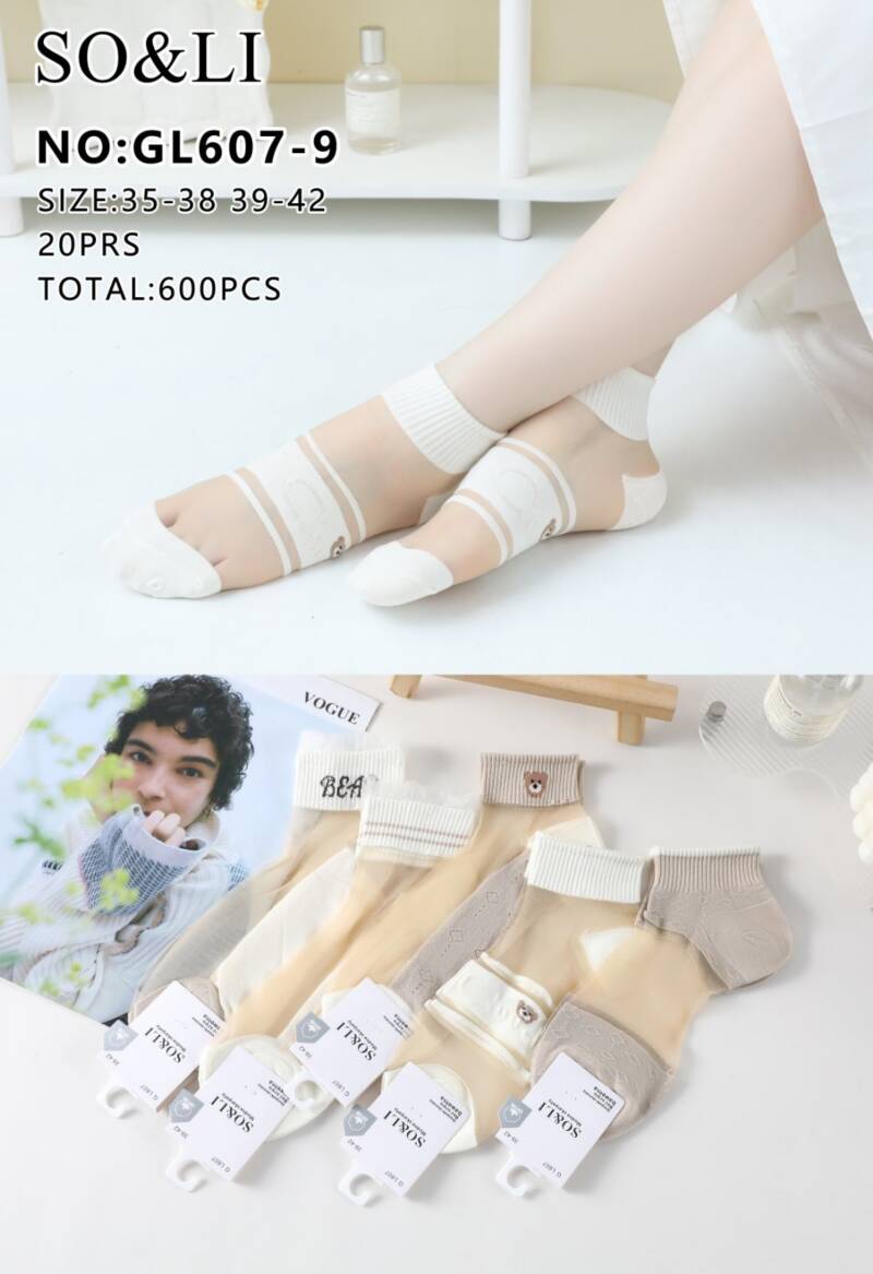 Skarpety damskie Roz 35-42, Mix kolor Paczka 40 szt